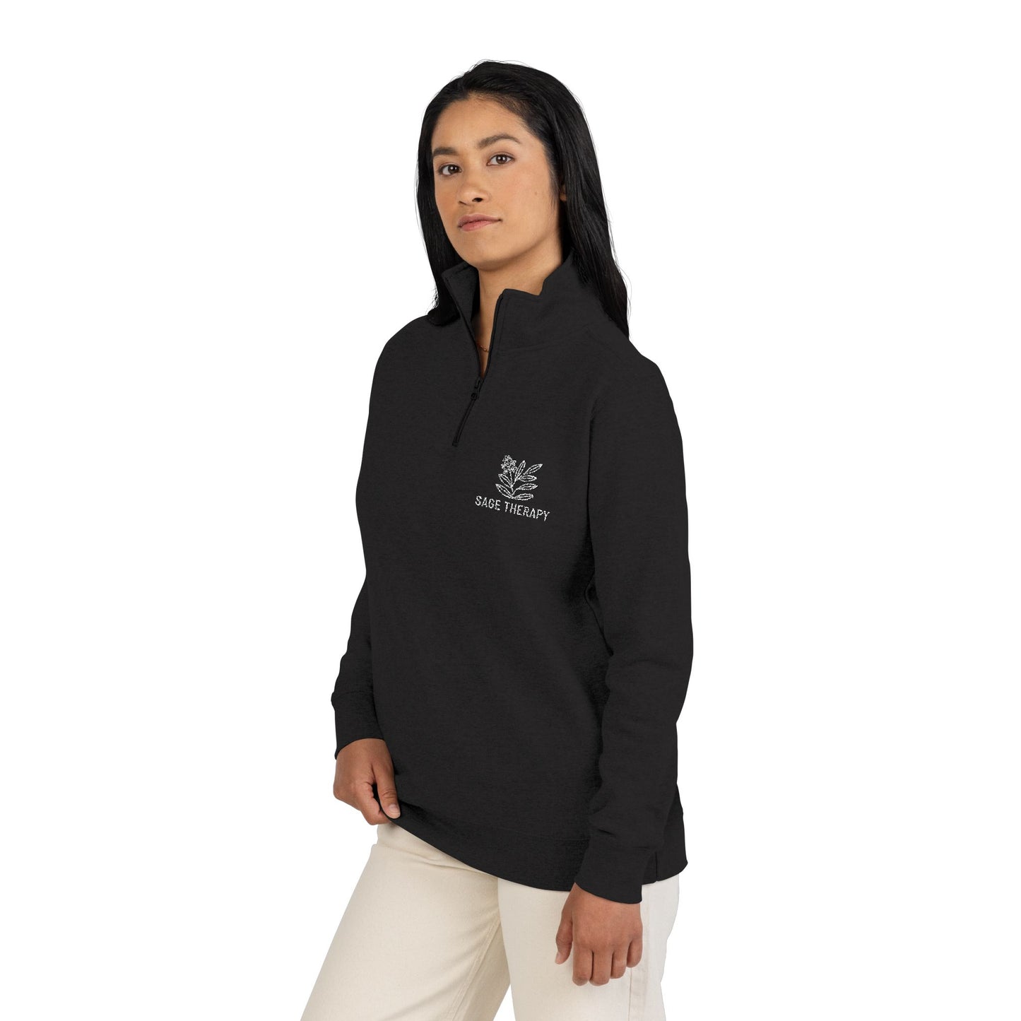 Sage Therapy Embroidered Quarter Zip