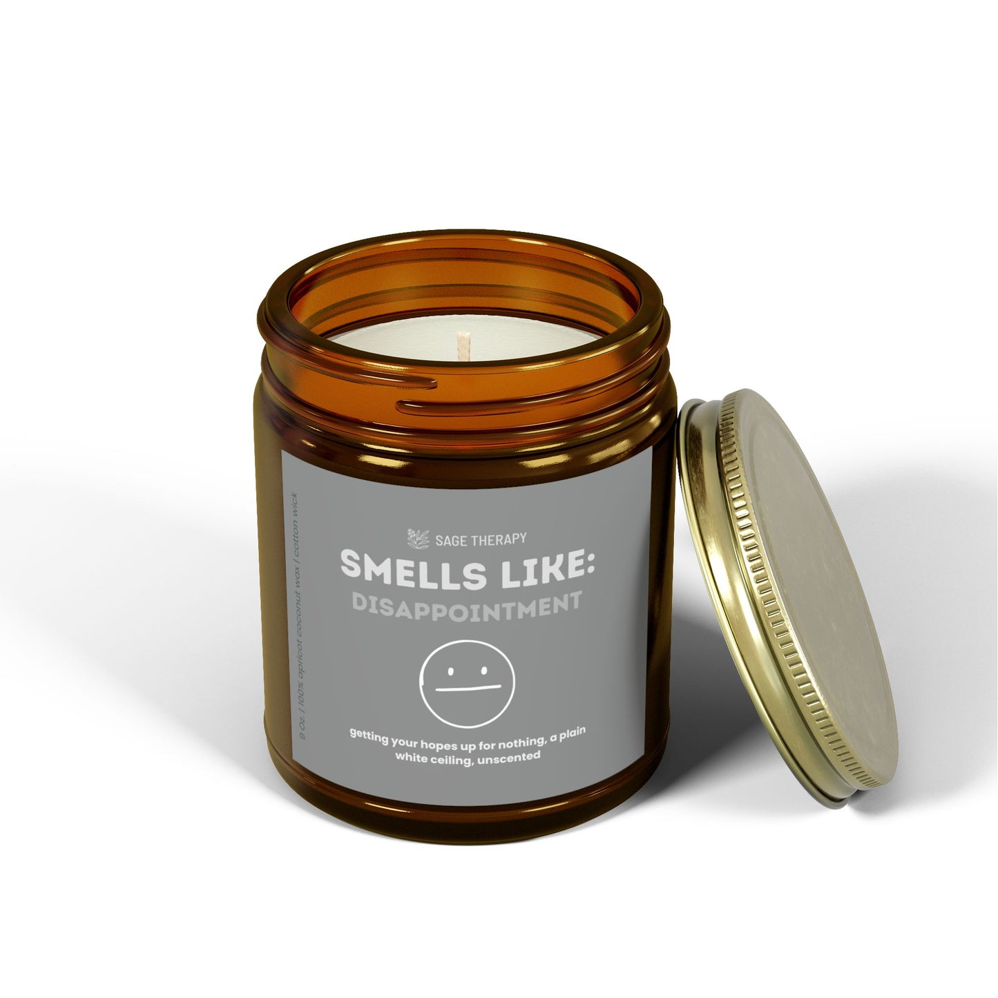 Smells Like Disappointment: Unscented Candle
