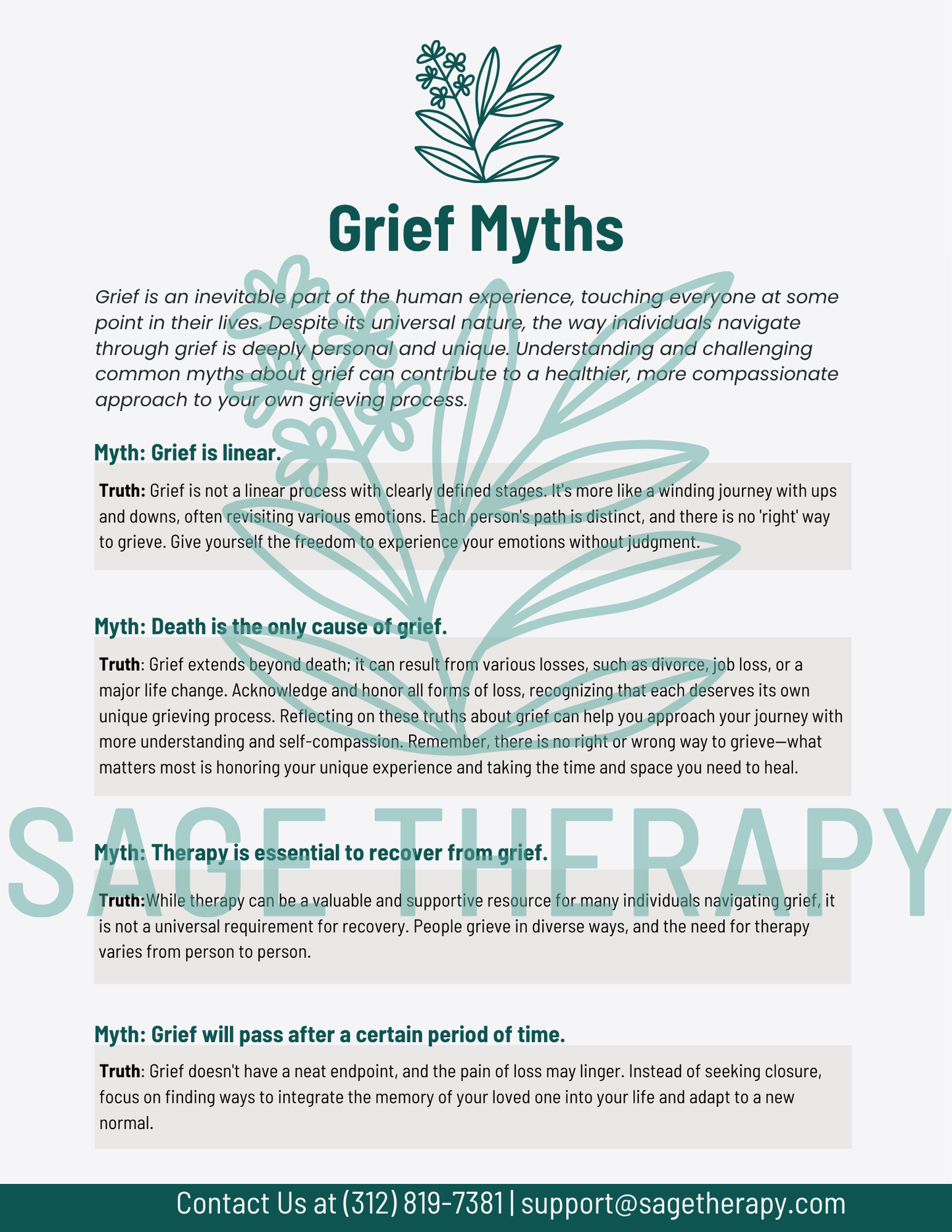 Grief Myths (2 pages)