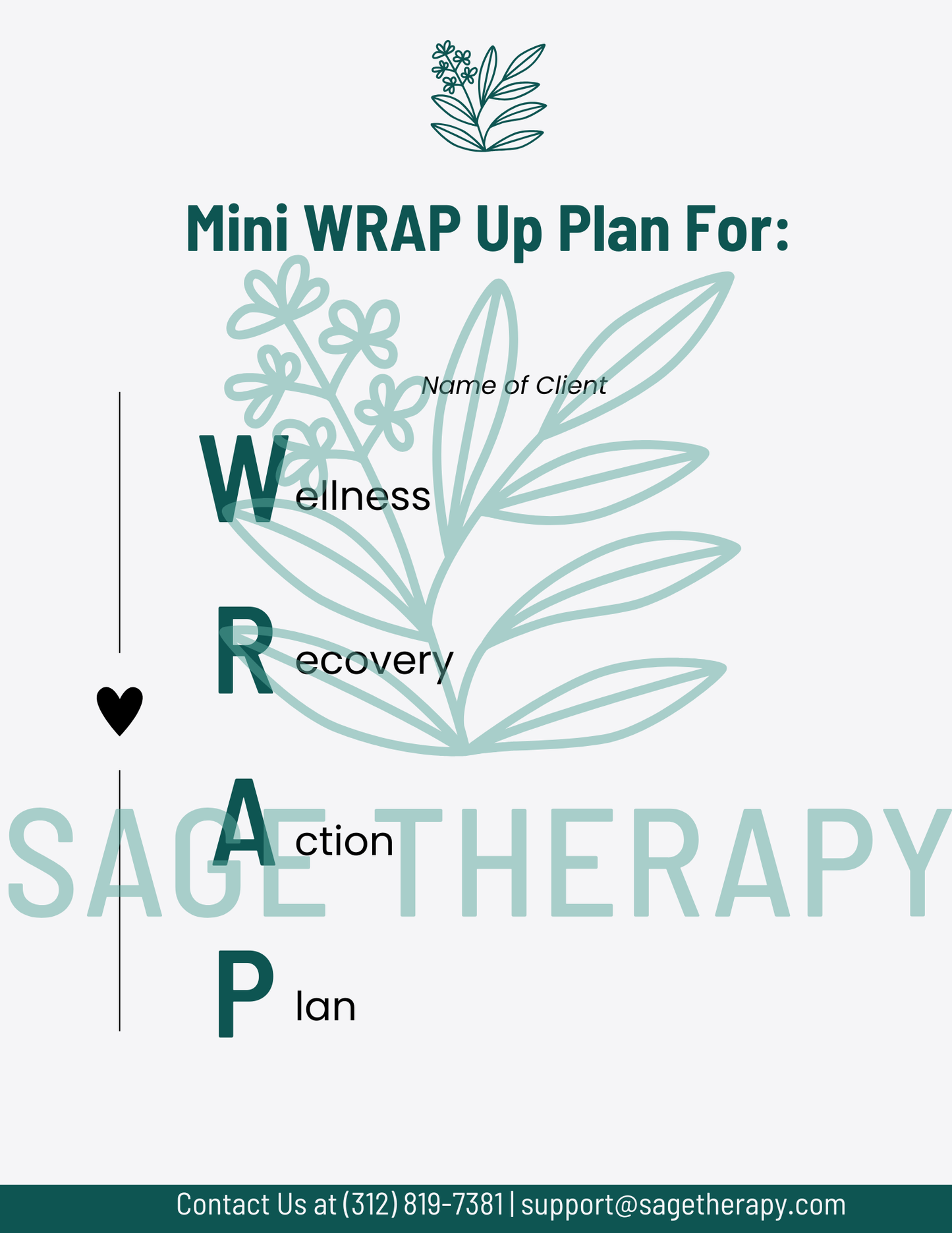 Mini WRAP Planner (5 pages)
