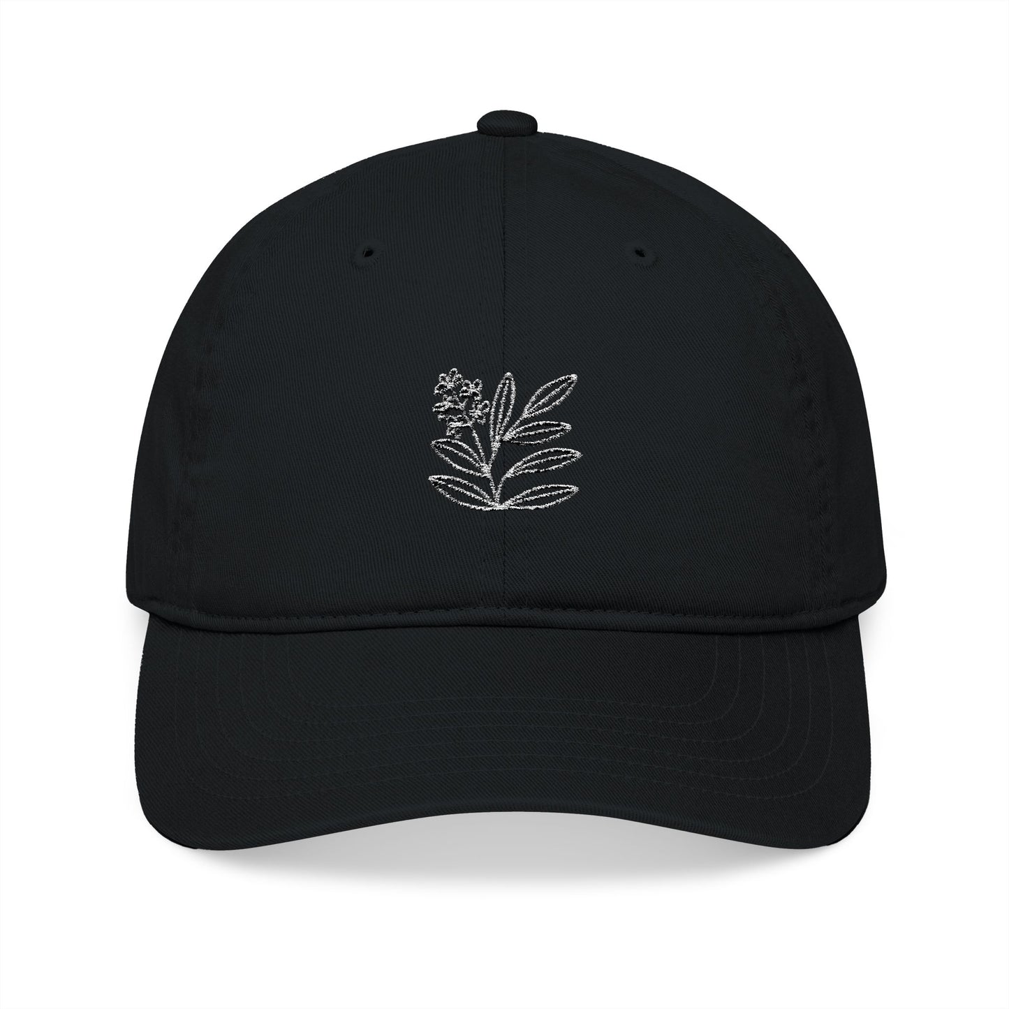 Organic Embroidered Sage Sprout Cap