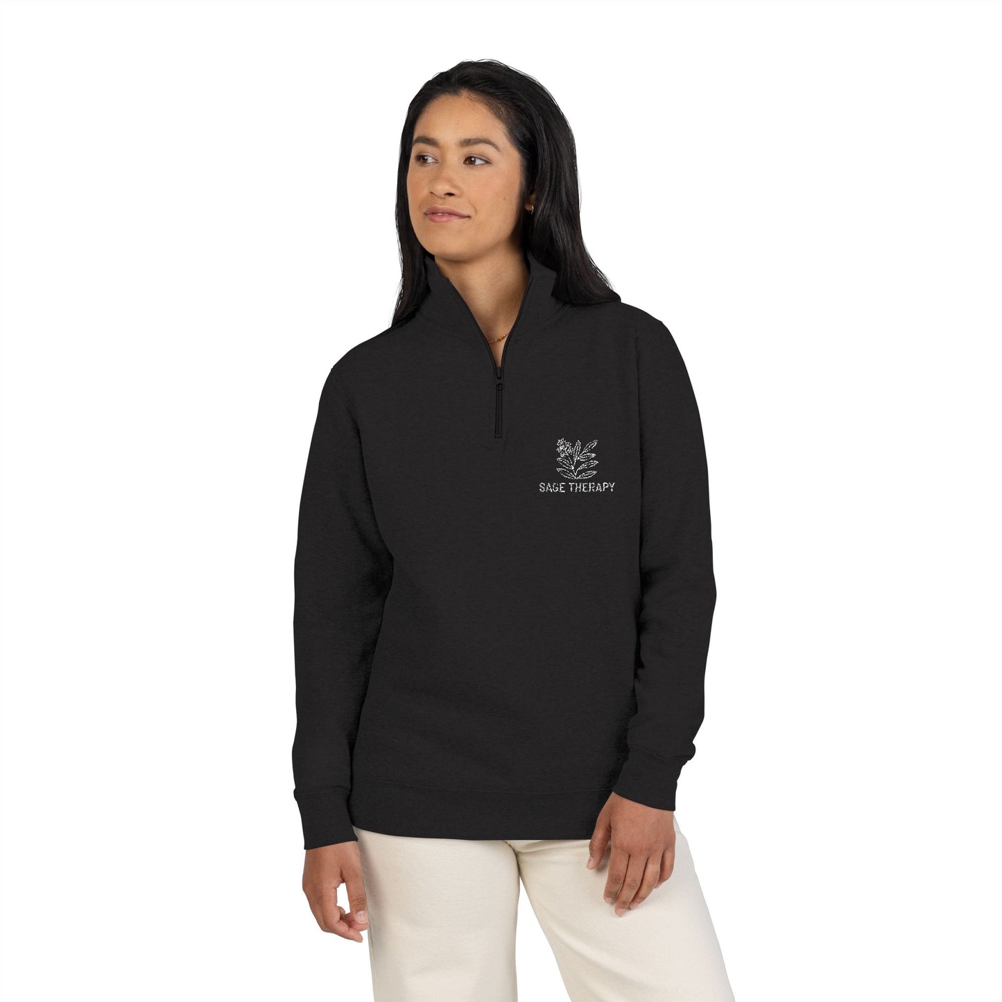 Sage Therapy Embroidered Quarter Zip