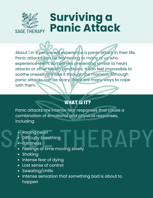 Surviving a Panic Attack: Information and Tips (3 pages)