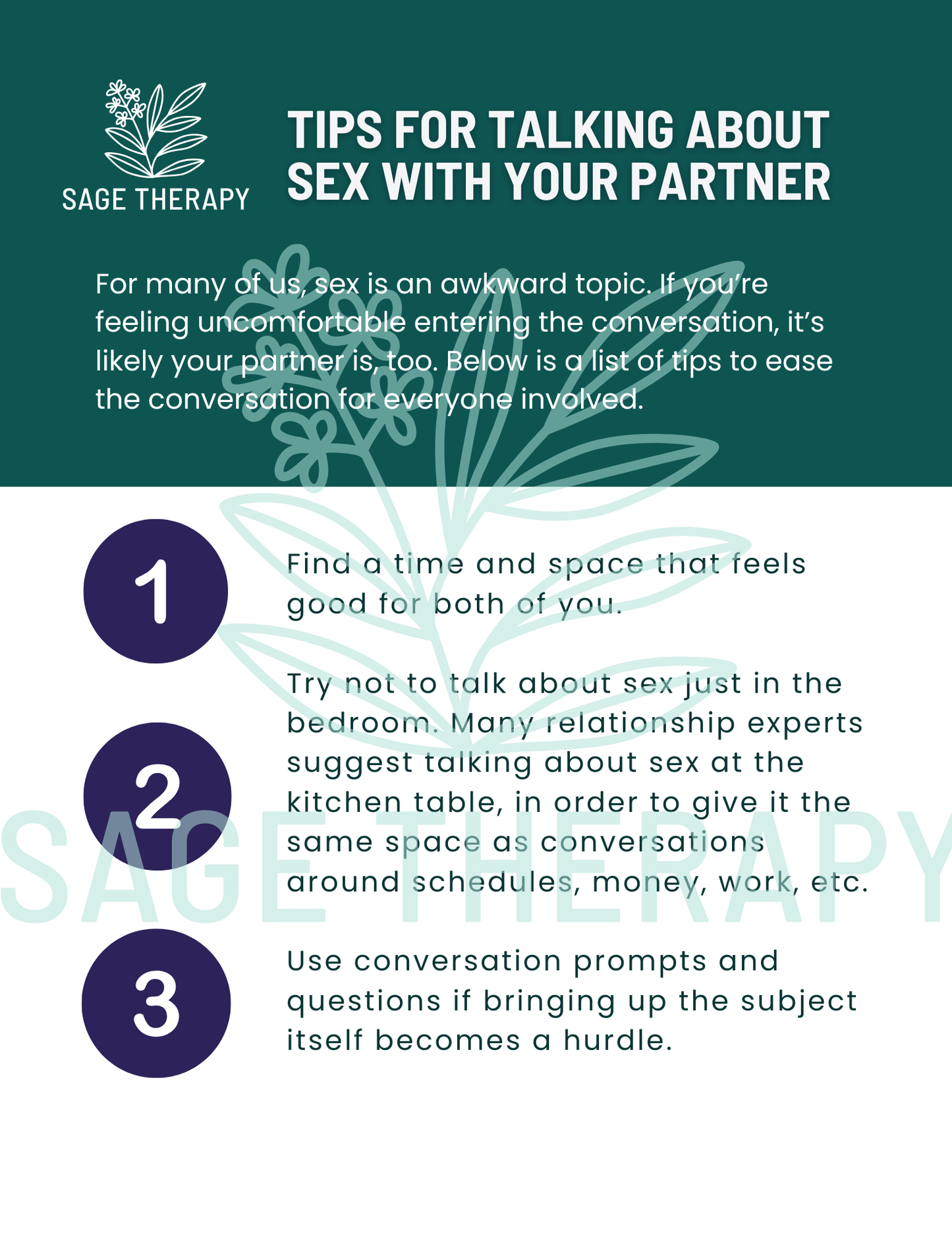 Tips for Talking About Sex (3 pages)
